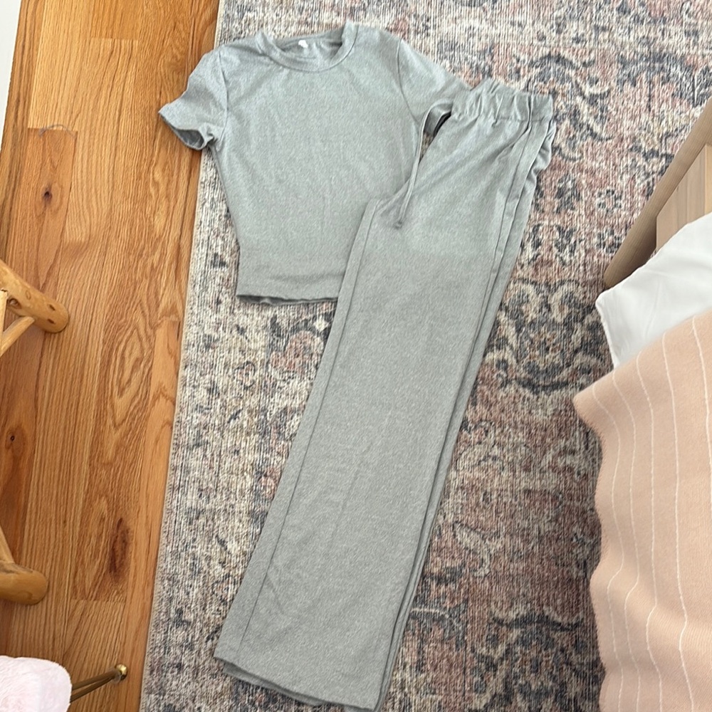 Gray Two-Piece Lounge Set